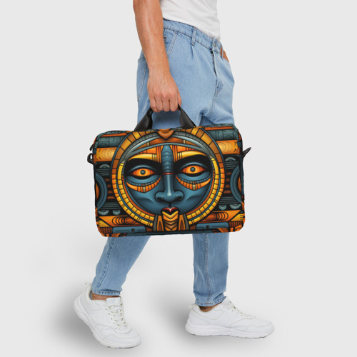 Сумка для ноутбука 3D Дремлющий африканский бог, цвет 3D печать - фото 6