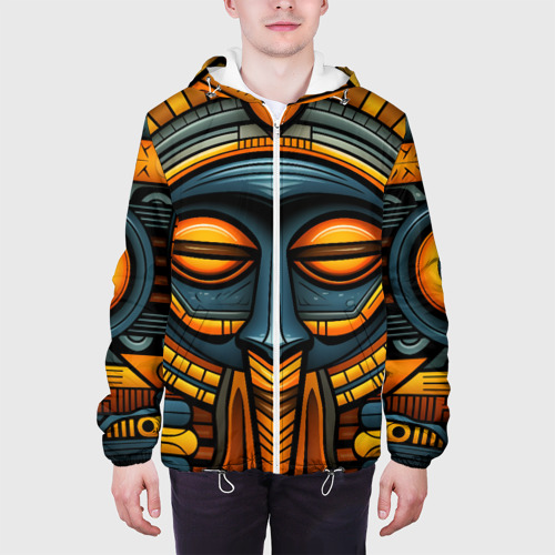 Мужская куртка 3D Дремлющий африканский бог, цвет 3D печать - фото 4