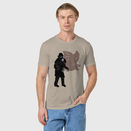 Мужская футболка хлопок Вампир, цвет миндальный - фото 3