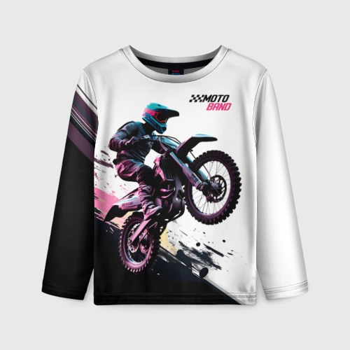 Детский лонгслив 3D Moto band