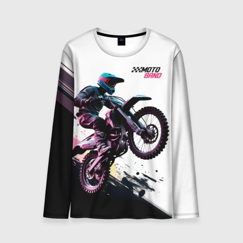 Мужской лонгслив 3D Moto band