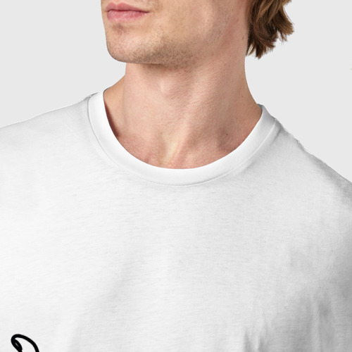 Мужская футболка хлопок Пальчики стесняшки, цвет белый - фото 6