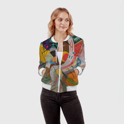 Женский бомбер 3D Искусство Кандинского - Доминирующая кривая - фото 2