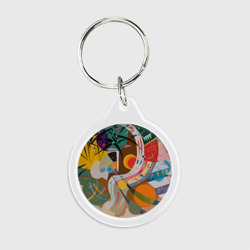 Брелок круглый Искусство Кандинского - Доминирующая кривая