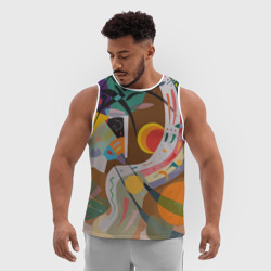 Мужская спортивная майка 3D Искусство Кандинского - Доминирующая кривая - фото 2