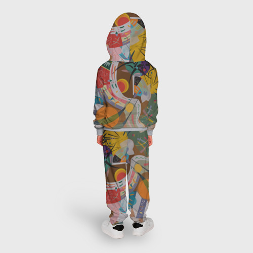 Детский костюм с толстовкой 3D Искусство Кандинского - Доминирующая кривая, цвет меланж - фото 4