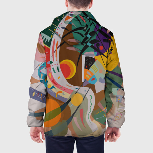 Мужская куртка 3D Искусство Кандинского - Доминирующая кривая, цвет 3D печать - фото 5