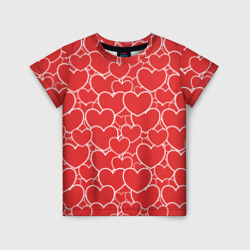 Детская футболка 3D Сердечки любви