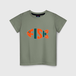 Детская футболка хлопок Большая рыба