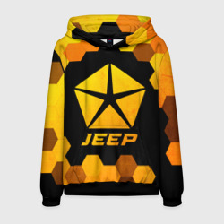 Мужская толстовка 3D Jeep - gold gradient