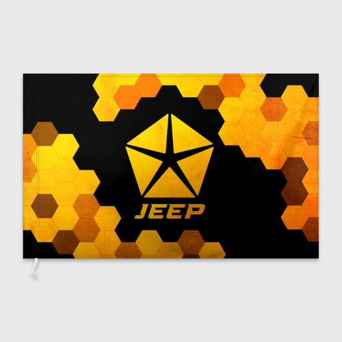 Флаг 3D Jeep - gold gradient - фото 3