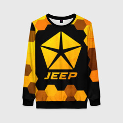 Женский свитшот 3D Jeep - gold gradient