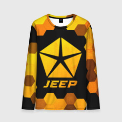 Мужской лонгслив 3D Jeep - gold gradient