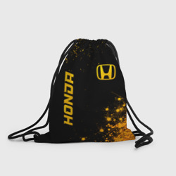 Рюкзак-мешок 3D Honda - gold gradient: надпись, символ