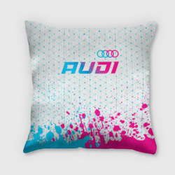 Подушка 3D Audi neon gradient style: символ сверху