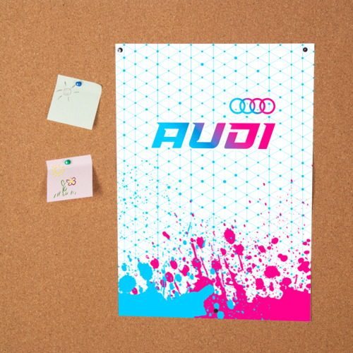 Постер Audi neon gradient style: символ сверху - фото 2