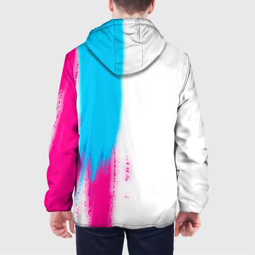 Мужская куртка 3D Saab neon gradient style: по-вертикали, цвет 3D печать - фото 5