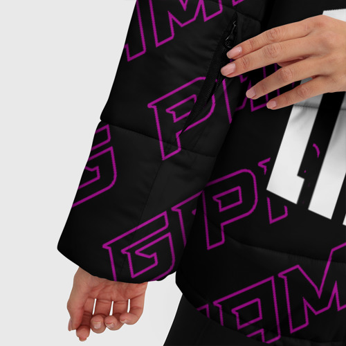 Женская зимняя куртка Oversize EVE pro gaming по-вертикали, цвет черный - фото 6