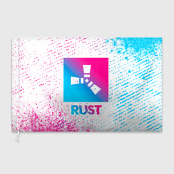 Флаг 3D Rust neon gradient style