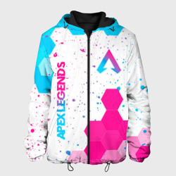 Мужская куртка 3D Apex Legends neon gradient style вертикально