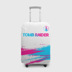 Чехол для чемодана 3D Tomb Raider neon gradient style посередине