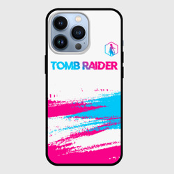 Чехол для iPhone 13 Pro Tomb Raider neon gradient style посередине