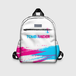 Детский рюкзак 3D Tomb Raider neon gradient style посередине