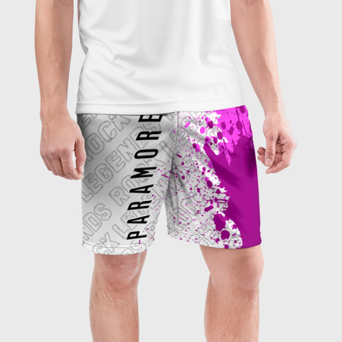 Мужские шорты спортивные Paramore rock legends: по-вертикали, цвет 3D печать - фото 3