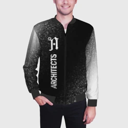 Мужской бомбер 3D Architects glitch на темном фоне: по-вертикали - фото 2