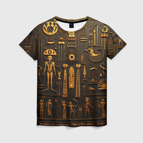 Женская футболка 3D Арт в стиле египетских письмен, цвет 3D печать