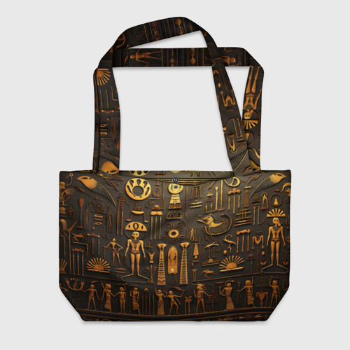 Пляжная сумка 3D Арт в стиле египетских письмен