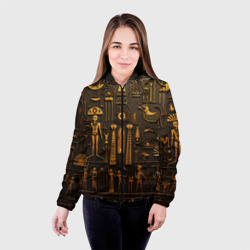 Женская куртка 3D Арт в стиле египетских письмен - фото 2