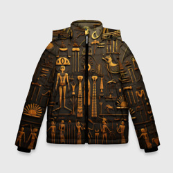 Арт в стиле египетских письмен – Зимняя куртка для мальчиков 3D с принтом купить