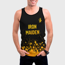 Мужская майка 3D Iron Maiden - gold gradient: символ сверху - фото 2