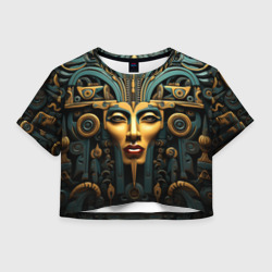 Женская футболка Crop-top 3D Египетские фараоны