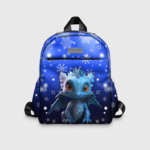 Детский рюкзак 3D с принтом Малыш дракон, вид спереди #2