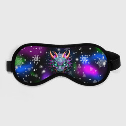 Маска для сна 3D Неоновый дракон