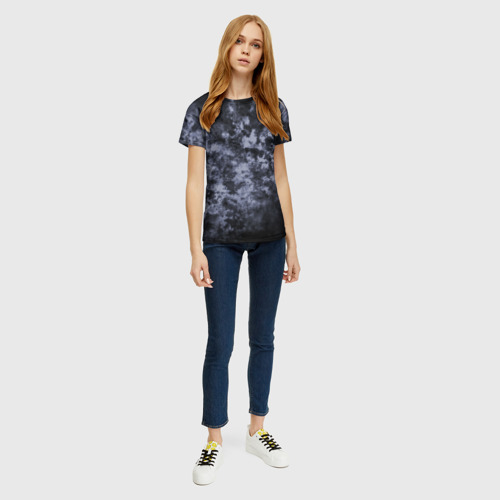 Женская футболка 3D Ночное небо - буря, цвет 3D печать - фото 5