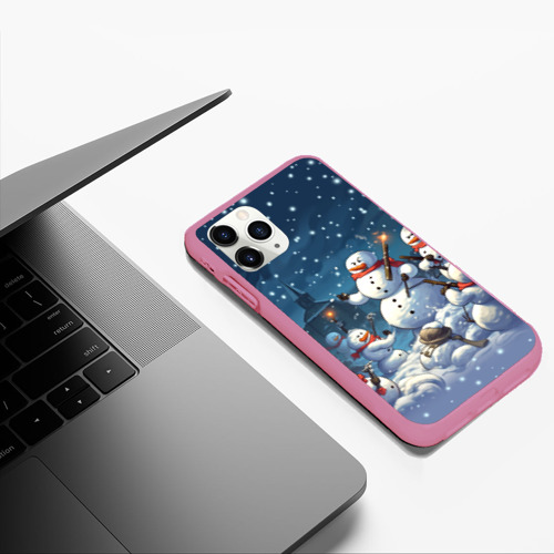 Чехол для iPhone 11 Pro Max матовый с принтом Снежный бой, фото #5