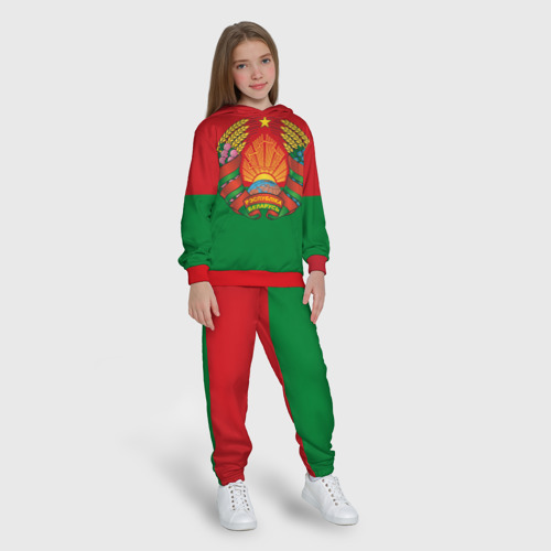 Детский костюм с толстовкой 3D Республика Беларусь, цвет красный - фото 5