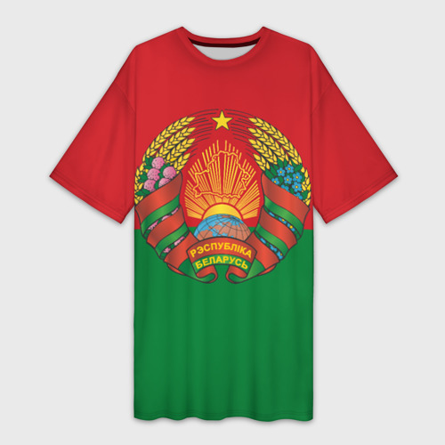 Платье-футболка 3D Республика Беларусь, цвет 3D печать