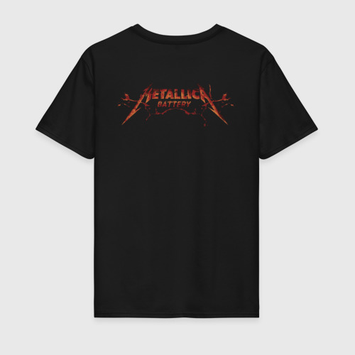 Мужская футболка хлопок Metallica battery, цвет черный - фото 2