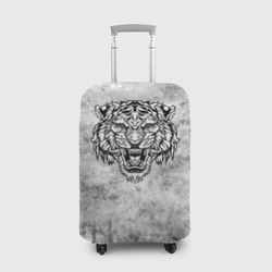 Чехол для чемодана 3D Texture - злой тигр