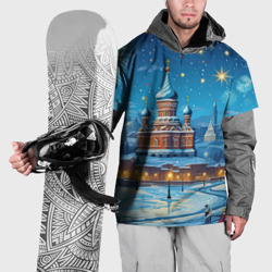 Накидка на куртку 3D Новогодняя Москва