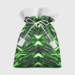 Подарочный 3D мешок Кибер неоновая броня зелёная