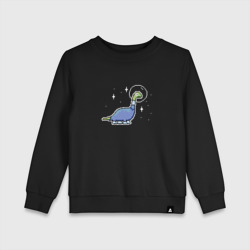 Детский свитшот хлопок Пиксельный динозавр космонавт в скафандре