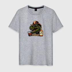 Алкозавр в шляпе – Мужская футболка хлопок с принтом купить со скидкой в -20%