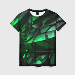 Женская футболка 3D Green  abstract