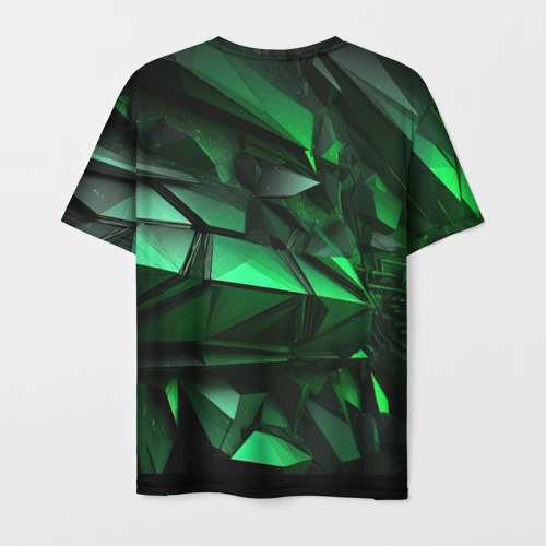 Мужская футболка 3D Green  abstract, цвет 3D печать - фото 2