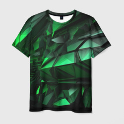 Мужская футболка 3D Green  abstract